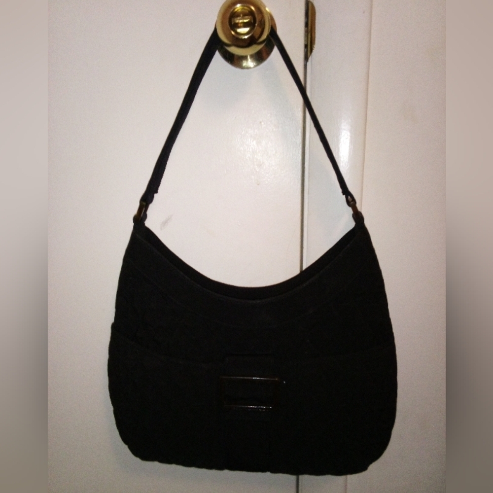 Vera Bradley quilted black shoulder bag